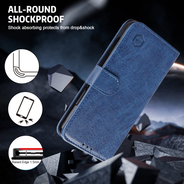 For Google Pixel 9 Skin Feeling Oil Leather Texture PU + TPU Phone Case(Dark Blue) - Google Cases by PMC TechLife | Online Shopping South Africa | PMC TechLife | Buy Now Pay Later Mobicred