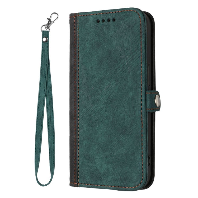 For iPhone 16 Plus Side Buckle Double Fold Hand Strap Leather Phone Case(Dark Green) - iPhone 16 Plus Cases by PMC TechLife | Online Shopping South Africa | PMC TechLife | Buy Now Pay Later Mobicred