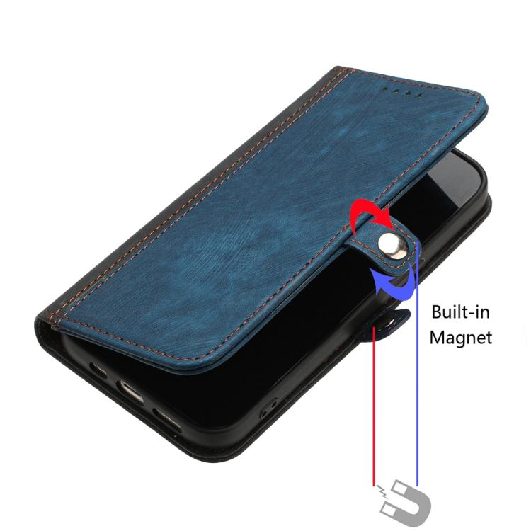 For iPhone 17 Pro Side Buckle Double Fold Hand Strap Leather Phone Case(Royal) - free shipping - PMc TechLife - Order now!