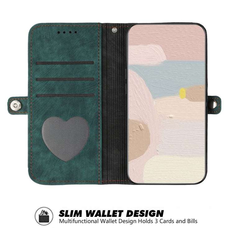 For Huawei Pura 70 Pro/70 Pro+ Side Buckle Double Fold Hand Strap Leather Phone Case(Dark Green) - Huawei Cases by PMC Jewellery | Online Shopping South Africa | PMC Jewellery | Buy Now Pay Later Mobicred