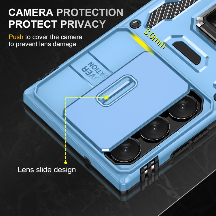 For Samsung Galaxy S24 Ultra 5G Armor PC + TPU Camera Shield Phone Case(Light Blue) - free shipping - PMC TechLife - Order now!