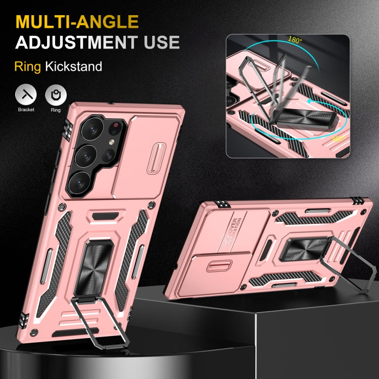 For Samsung Galaxy S24 Ultra 5G Armor PC + TPU Camera Shield Phone Case(Rose Gold) - Galaxy S24 Ultra 5G Cases by PMC TechLife | Online Shopping South Africa | PMC TechLife