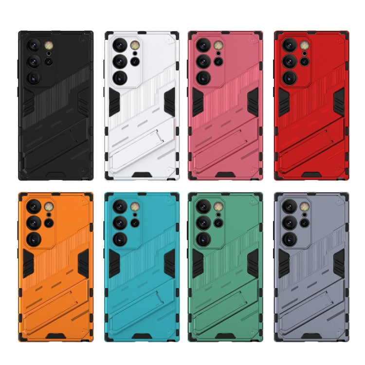 For Samsung Galaxy S24 Ultra 5G Punk Armor 2 in 1 PC + TPU Shockproof Phone Case with Invisible Holder(Black) - Galaxy S24 Ultra 5G Cases by PMC TechLife | Online Shopping South Africa | PMC TechLife