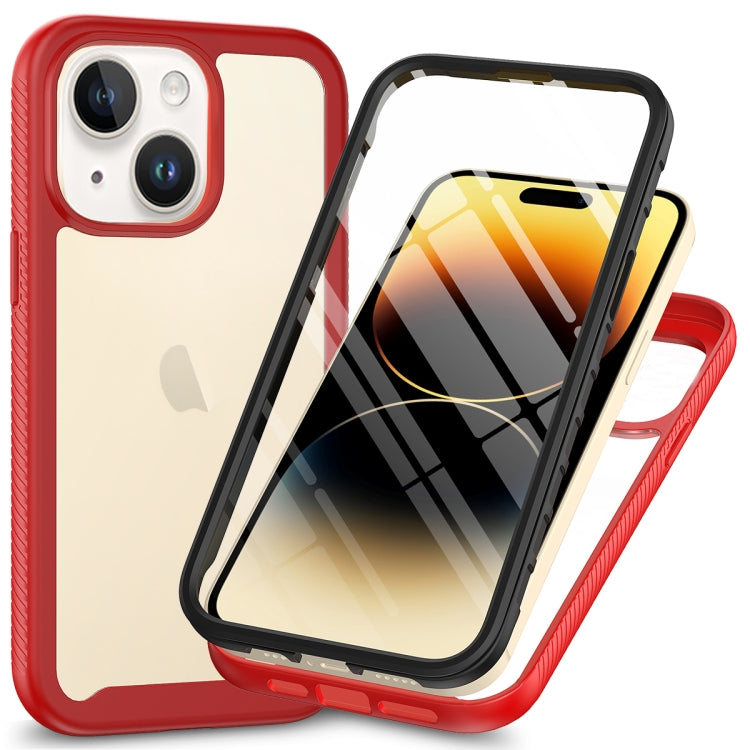 For iPhone 15 Plus Starry Sky Solid Color Series PC + TPU Phone Case with PET Film(Red) - iPhone 15 Plus Cases by PMC TechLife | Online Shopping South Africa | PMC TechLife