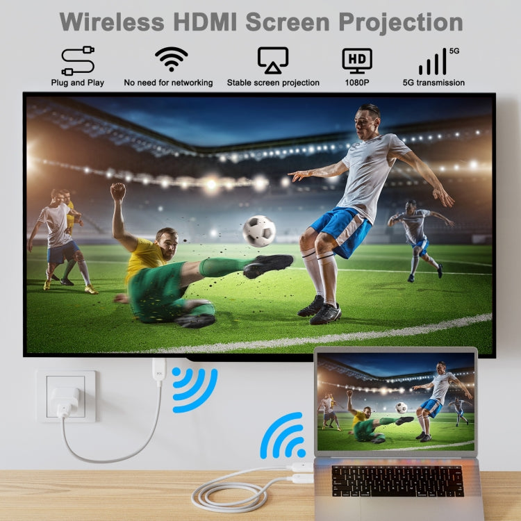 THT-020-08 4 in 1 HDMI Transmitter Wireless Screen Sharer Set(White) - Wireless Display Dongle by PMC TechLife | Online Shopping South Africa | PMC TechLife | Buy Now Pay Later Mobicred