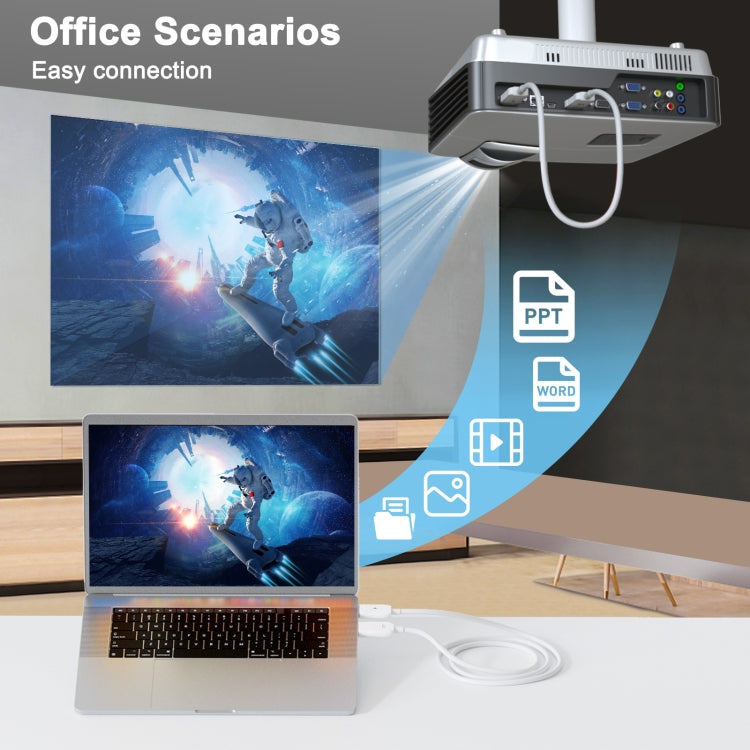 THT-020-08 4 in 1 HDMI Transmitter Wireless Screen Sharer Set(White) - Wireless Display Dongle by PMC TechLife | Online Shopping South Africa | PMC TechLife | Buy Now Pay Later Mobicred