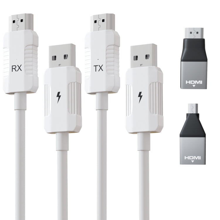 THT-020-8-1 4 in 1 HDMI Transmitter Wireless Screen Sharer Set(White) - Wireless Display Dongle by PMC TechLife | Online Shopping South Africa | PMC TechLife | Buy Now Pay Later Mobicred