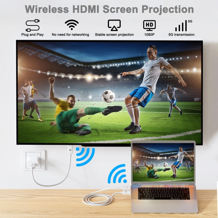 THT-020-8-1 4 in 1 HDMI Transmitter Wireless Screen Sharer Set(White) - Wireless Display Dongle by PMC TechLife | Online Shopping South Africa | PMC TechLife | Buy Now Pay Later Mobicred