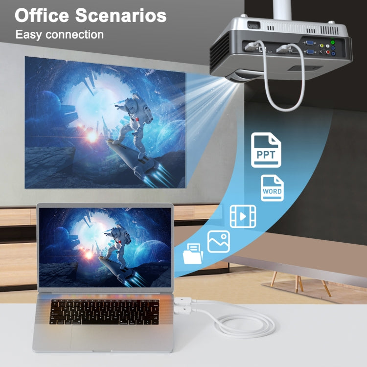 THT-020-8-1 4 in 1 HDMI Transmitter Wireless Screen Sharer Set(White) - Wireless Display Dongle by PMC TechLife | Online Shopping South Africa | PMC TechLife | Buy Now Pay Later Mobicred