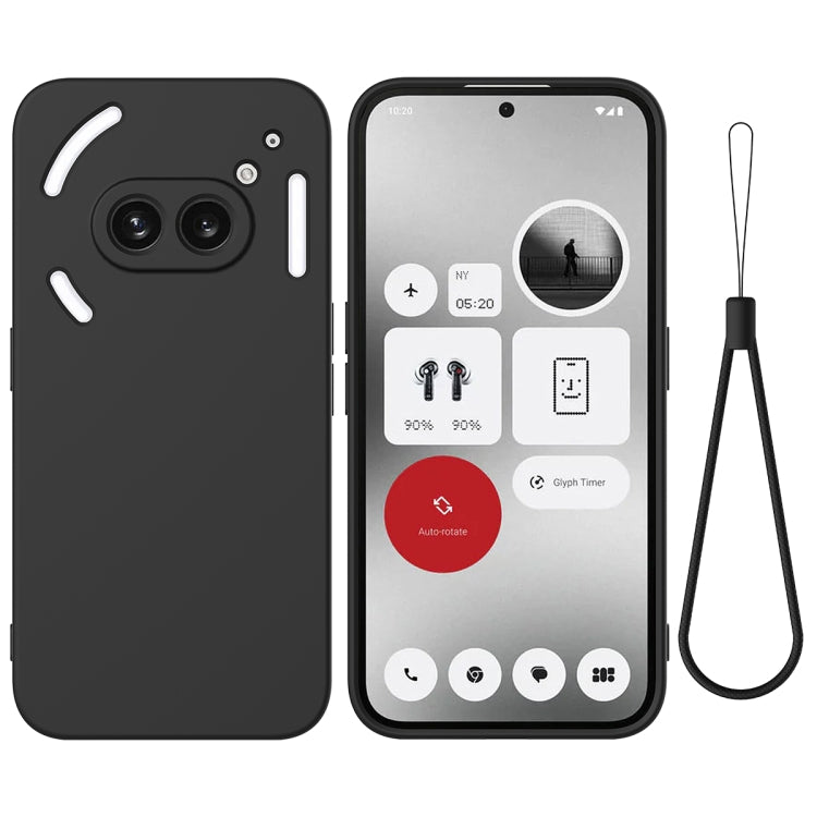 For Nothing Phone 2a Pure Color Liquid Silicone Shockproof Phone Case(Black) - More Brand by PMC TechLife | Online Shopping South Africa | PMC TechLife | Buy Now Pay Later Mobicred