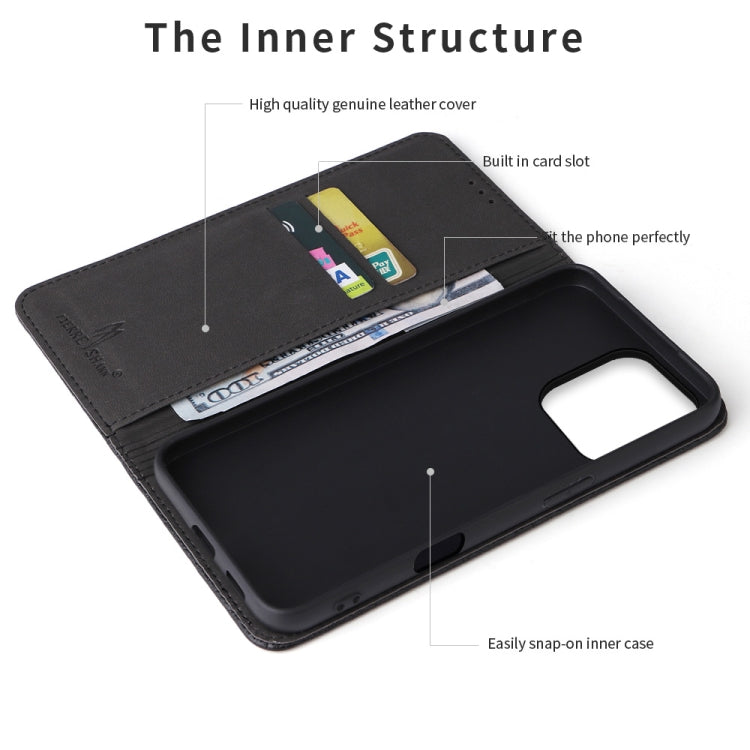 For iPhone 16 Pro Max Fierre Shann Crocodile Texture Magnetic Genuine Leather Phone Case(Black) - free shipping - PMC Jewellery - Order now!