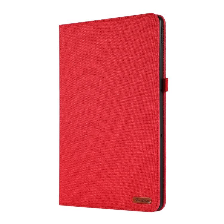 For Lenovo Tab P12 Horizontal Flip TPU + Fabric PU Leather Tablet Case(Red) - Lenovo by PMC TechLife | Online Shopping South Africa | PMC TechLife | Buy Now Pay Later Mobicred