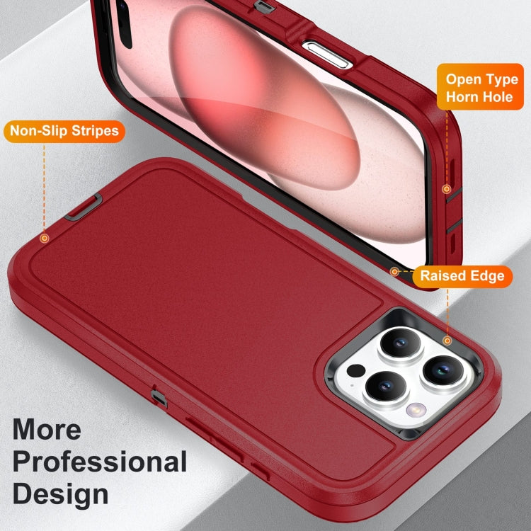 For iPhone 16 Pro Life Waterproof Rugged Phone Case(Red + Black) - iPhone 16 Pro Cases by PMC TechLife | Online Shopping South Africa | PMC TechLife | Buy Now Pay Later Mobicred