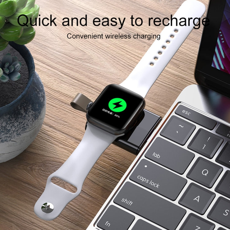 For Apple Watch Series USB Port Portable Magnetic Wireless Charger(White) - Charger / Holder by PMC TechLife | Online Shopping South Africa | PMC TechLife | Buy Now Pay Later Mobicred