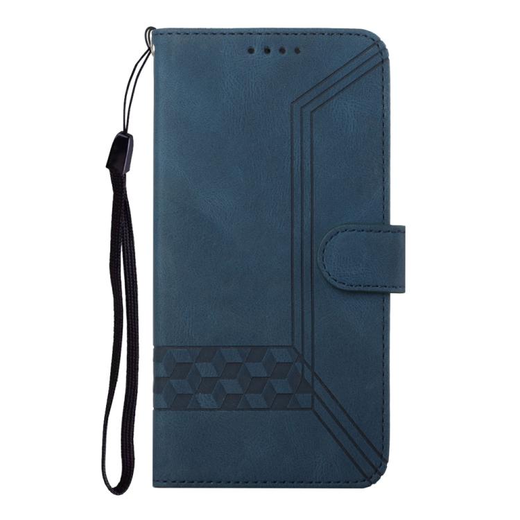 For iPhone 17 Air Cubic Skin Feel Flip Leather Phone Case(Blue) - free shipping - PMc TechLife - Order now!