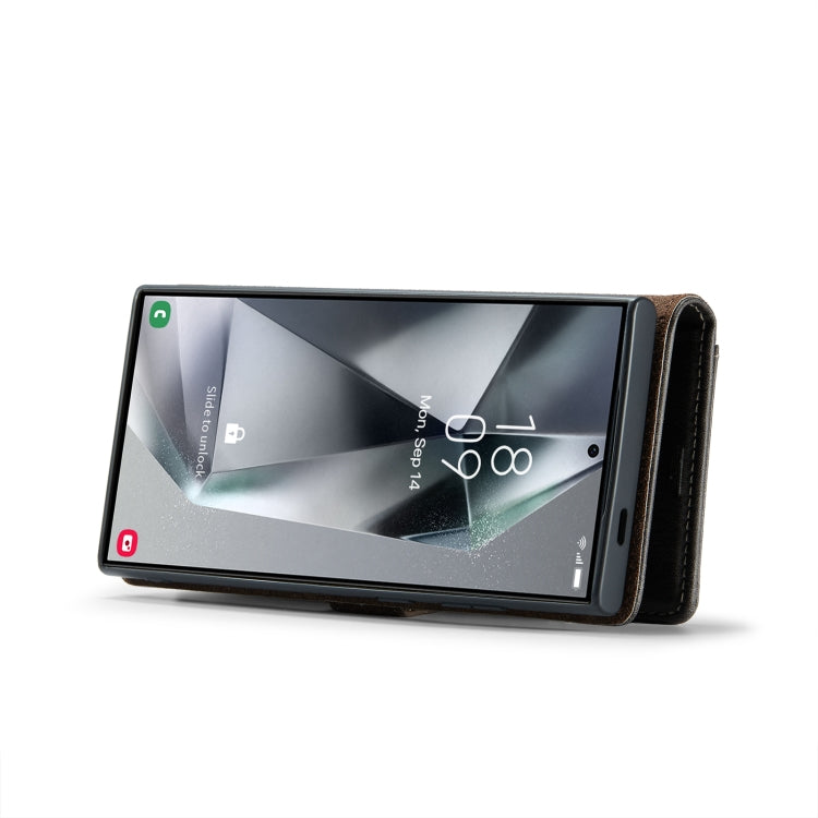 For Samsung Galaxy S24 Ultra 5G DG.MING Crazy Horse Texture Detachable Magnetic Leather Case(Grey) - free shipping - PMC Jewellery - Order now!