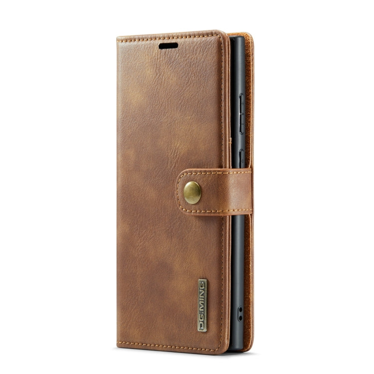 For Samsung Galaxy S24 Ultra 5G DG.MING Crazy Horse Texture Detachable Magnetic Leather Case(Brown) - free shipping - PMC Jewellery - Order now!