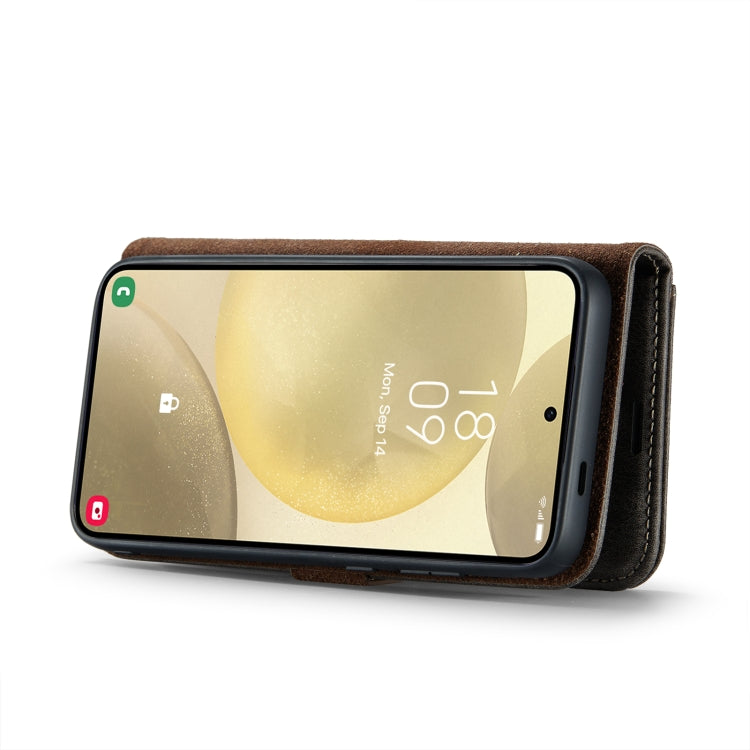 For Samsung Galaxy S24 5G DG.MING Crazy Horse Texture Detachable Magnetic Leather Case(Grey) - free shipping - PMC Jewellery - Order now!