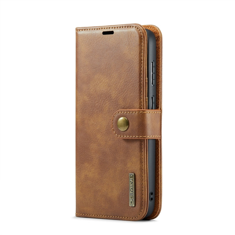 For Samsung Galaxy S24 5G DG.MING Crazy Horse Texture Detachable Magnetic Leather Case(Brown) - free shipping - PMC Jewellery - Order now!