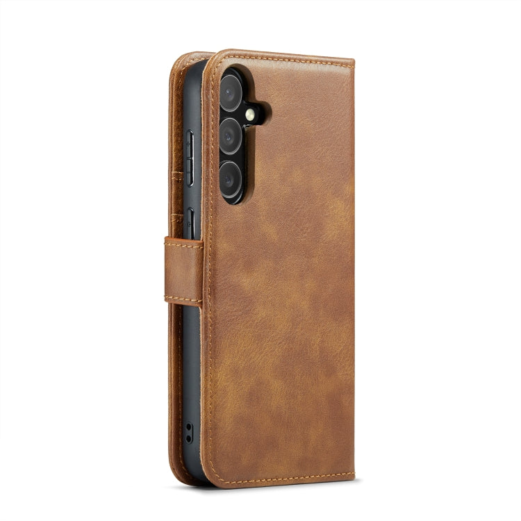 For Samsung Galaxy S24 5G DG.MING Crazy Horse Texture Detachable Magnetic Leather Case(Brown) - free shipping - PMC Jewellery - Order now!