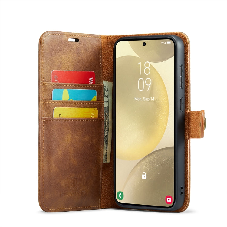 For Samsung Galaxy S24 5G DG.MING Crazy Horse Texture Detachable Magnetic Leather Case(Brown) - free shipping - PMC Jewellery - Order now!