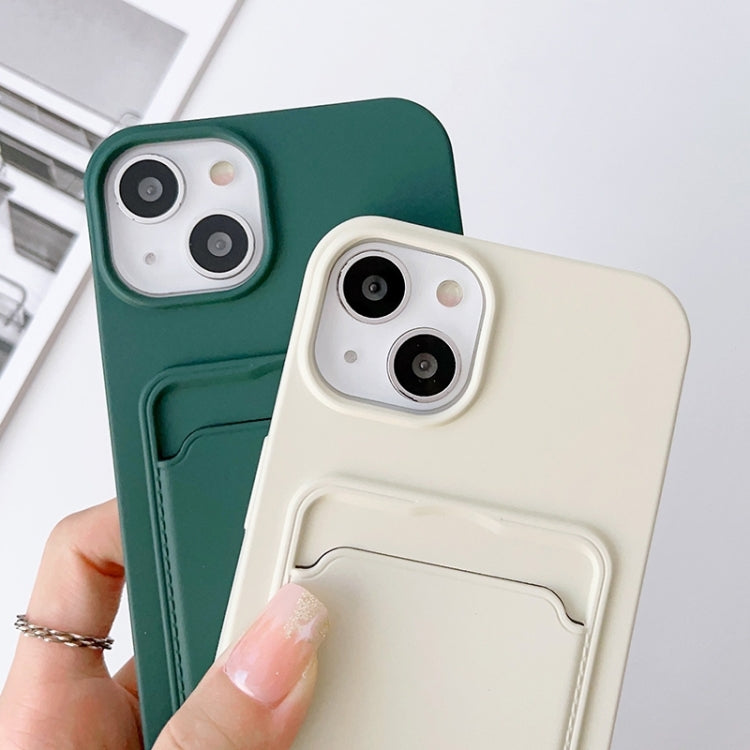 For iPhone 15 Plus Crossbody Lanyard Elastic Silicone Card Holder Phone Case(Dark Green) - iPhone 15 Plus Cases by PMC TechLife | Online Shopping South Africa | PMC TechLife