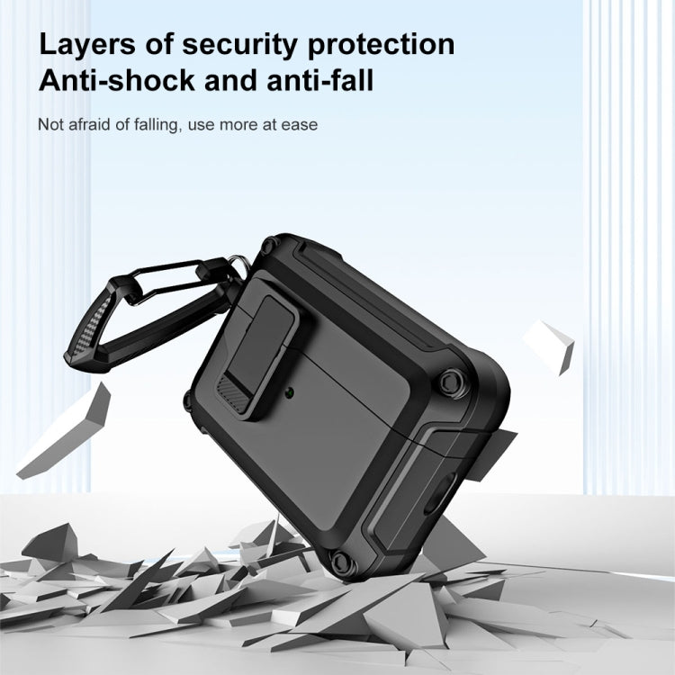 For AirPods Pro 2 TPU + PC Wireless Bluetooth Earphone Protective Case with Switch Lock & Hook(Royal Blue) - free shipping - PMC Jewellery - Order now!