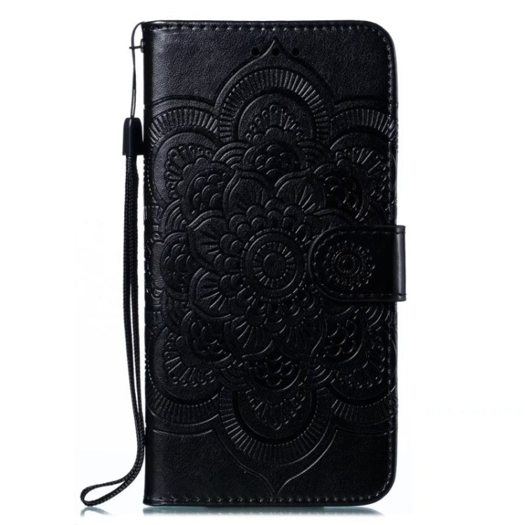 For iPhone 16 Plus Mandala Embossing Pattern Horizontal Flip Leather Phone Case(Black) - iPhone 16 Plus Cases by PMC TechLife | Online Shopping South Africa | PMC TechLife | Buy Now Pay Later Mobicred