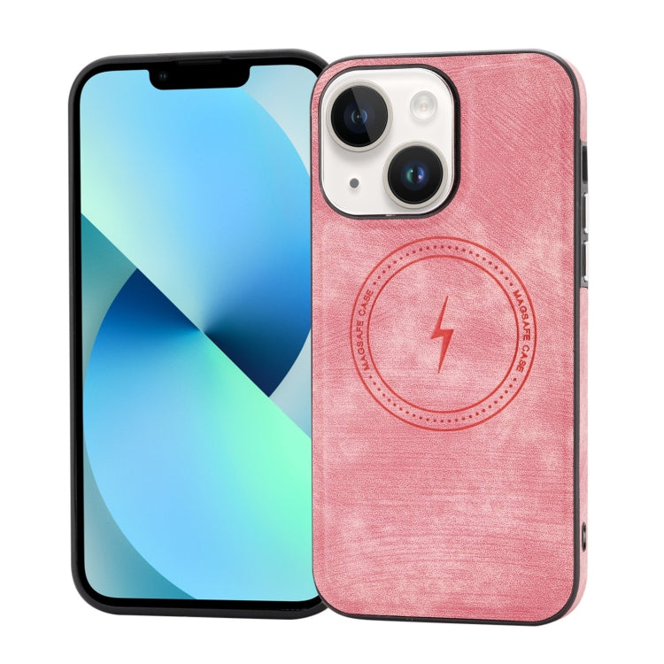 For iPhone 13 Side PU Hybrid TPU Magsafe Phone Case(Pink) - iPhone 13 Cases by PMC TechLife | Online Shopping South Africa | PMC TechLife | Buy Now Pay Later Mobicred