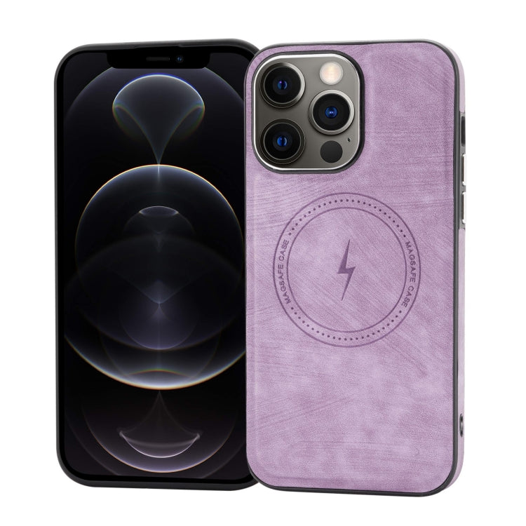 For iPhone 12 Pro Max Side PU Hybrid TPU Magsafe Phone Case(Light Purple) - free shipping - PMC TechLife - Order now!