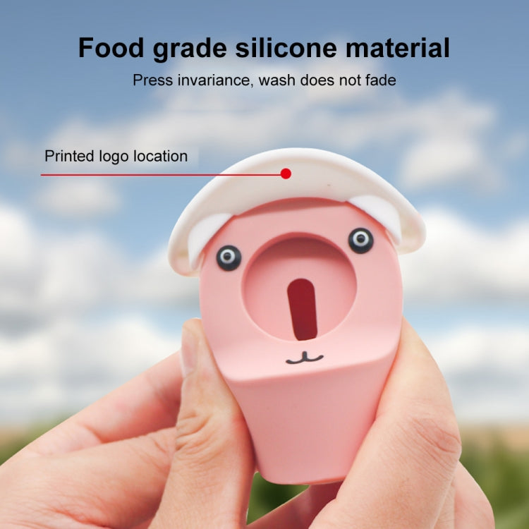 For Apple Watch Series Hat Bear Shaped Silicone Charging Base(White) - Charger / Holder by PMC TechLife | Online Shopping South Africa | PMC TechLife | Buy Now Pay Later Mobicred