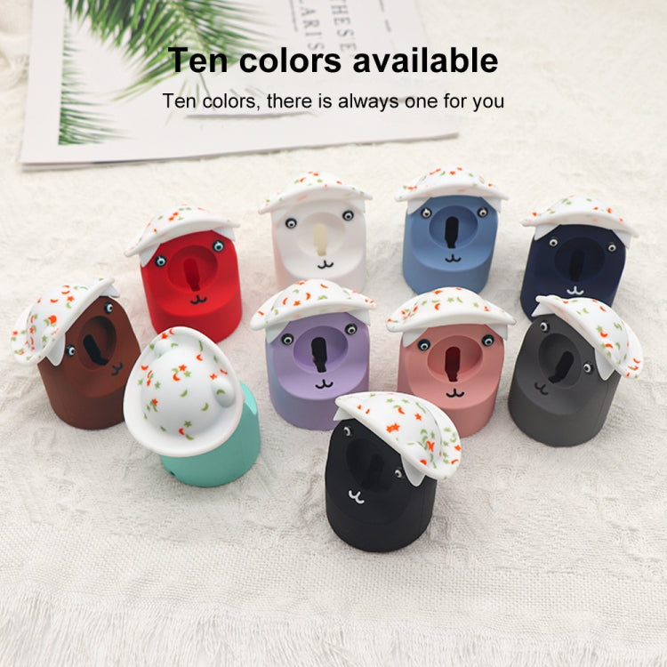 For Apple Watch Series Hat Bear Shaped Silicone Charging Base(Mint Green) - Charger / Holder by PMC TechLife | Online Shopping South Africa | PMC TechLife | Buy Now Pay Later Mobicred