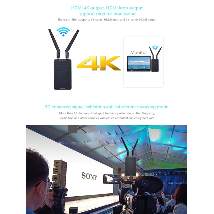 Measy T1 4K HDMI 2.0 Wireless Audio Video Transmitter Receiver Extender Transmission System, Transmission Distance: 200m, EU Plug(Black) - free shipping - PMc TechLife - Order now!