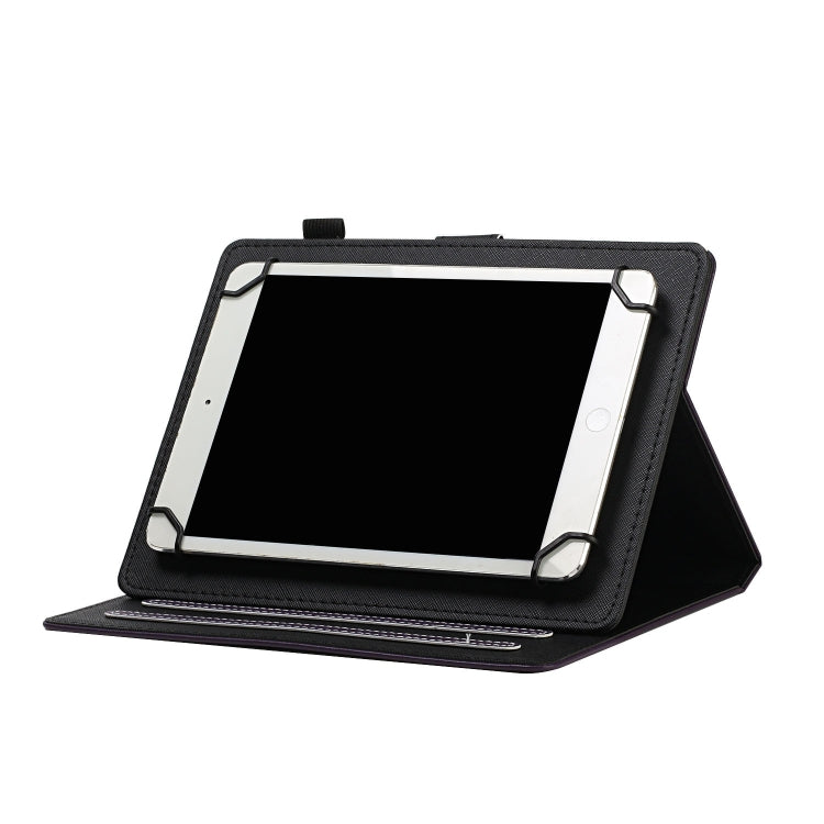 For 10 inch Universal Solid Color Horizontal Flip Leather Case with Card Slots & Holder & Pen Slot(Purple) - 10 - 11 inch by PMC TechLife | Online Shopping South Africa | PMC TechLife | Buy Now Pay Later Mobicred