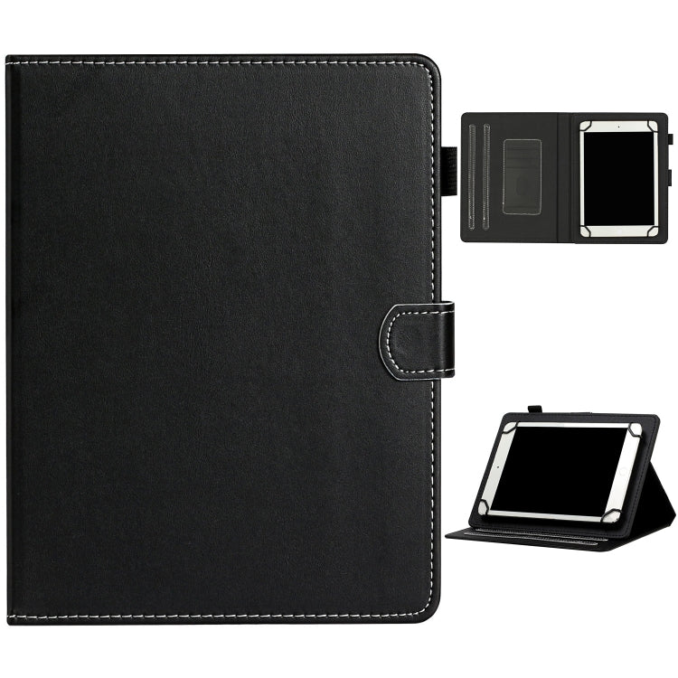 For 10 inch Universal Solid Color Horizontal Flip Leather Case with Card Slots & Holder & Pen Slot(Black) - 10 - 11 inch by PMC TechLife | Online Shopping South Africa | PMC TechLife | Buy Now Pay Later Mobicred