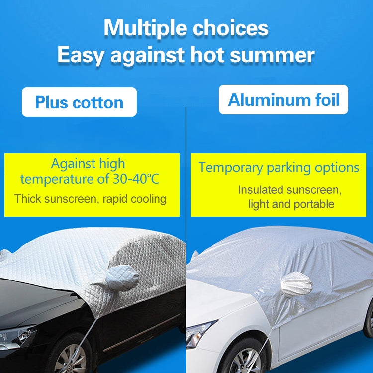 Car Half-cover Car Clothing Sunscreen Heat Insulation Sun Nisor, Aluminum Foil Size: 3.6x1.6x1.5m - Window Foils & Solar Protection by PMC TechLife | Online Shopping South Africa | PMC TechLife | Buy Now Pay Later Mobicred