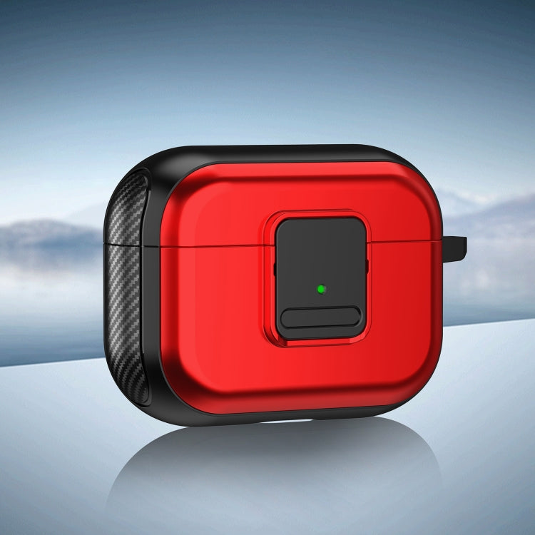 For AirPods Pro 2 TPU + PC Wireless Earphones Case with Magnetic Switch(Red) - For AirPods Pro 2 by PMC Jewellery | Online Shopping South Africa | PMC Jewellery | Buy Now Pay Later Mobicred