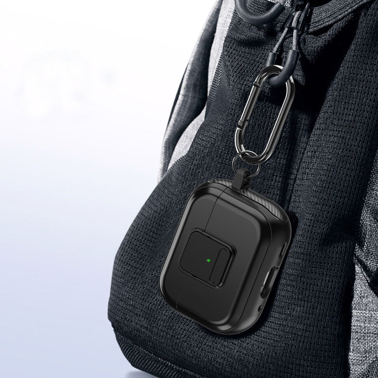 For AirPods 2 / 1 TPU + PC Wireless Earphones Case with Magnetic Switch(Black) - free shipping - PMC Jewellery - Order now!
