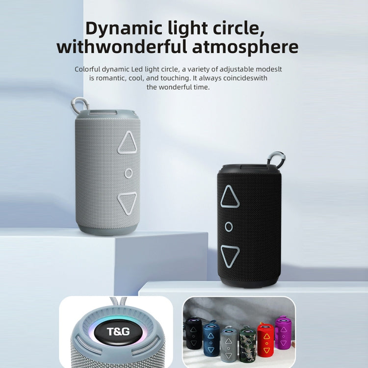 T&G TG-656 Portable Wireless 3D Stereo Subwoofer Bluetooth Speaker Support FM / LED Atmosphere Light(Grey) - free shipping - PMC Jewellery - Order now!