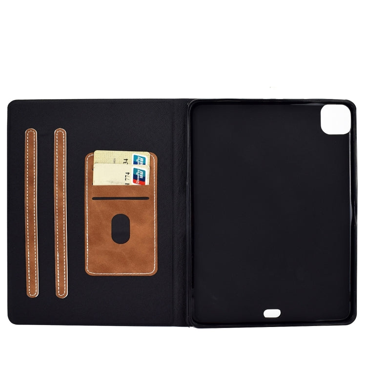 For iPad Air 2022 10.9 Cowhide Texture Leather Smart Tablet Case(Brown) - iPad Air (2022) / (2020) 10.9 Cases by PMC TechLife | Online Shopping South Africa | PMC TechLife | Buy Now Pay Later Mobicred