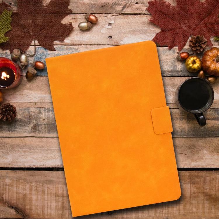 For iPad Pro 11 2024 Cowhide Texture Leather Smart Tablet Case(Khaki) - iPad Pro 11 2024 Cases by PMC TechLife | Online Shopping South Africa | PMC TechLife | Buy Now Pay Later Mobicred