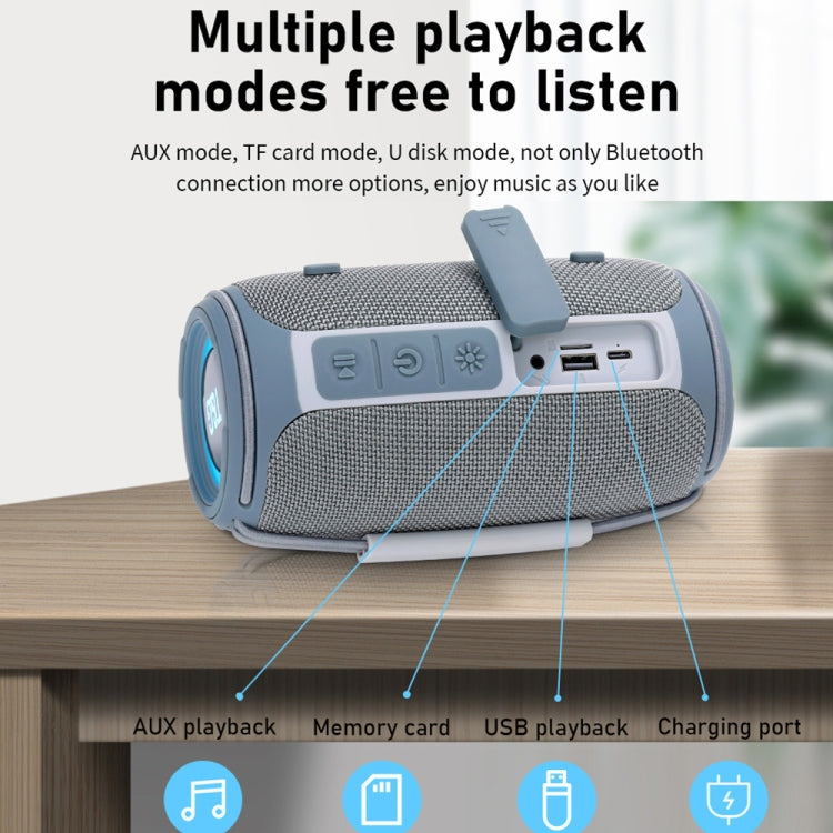 T&G TG-657 Portable Wireless 3D Stereo Subwoofer Bluetooth Speaker Support FM / LED Atmosphere Light(Red) - free shipping - PMC Jewellery - Order now!