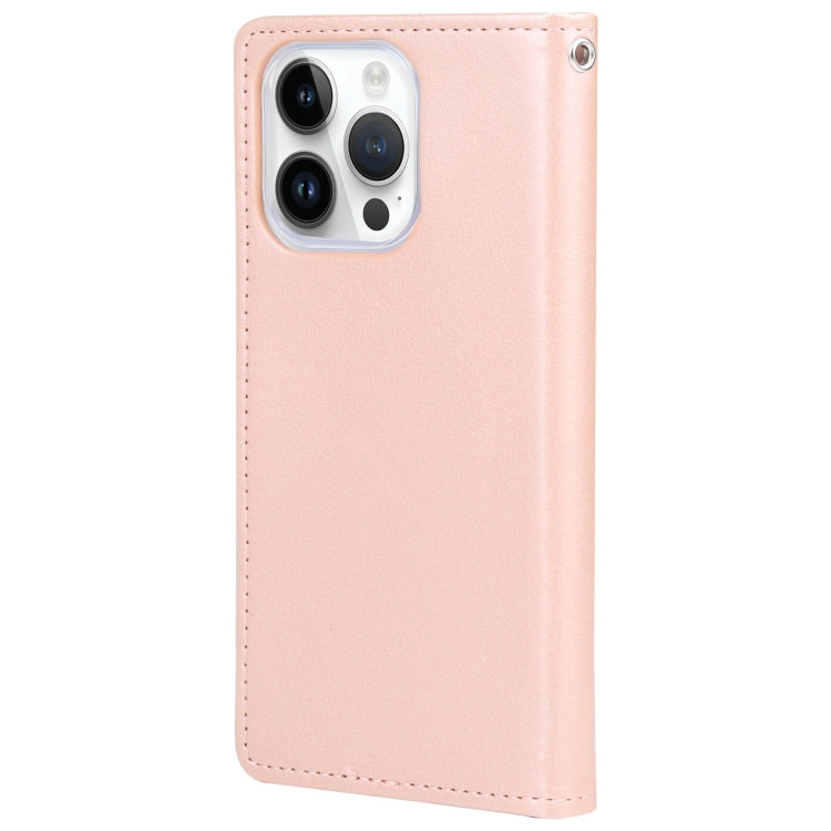 For iPhone 15 Pro Max GOOSPERY RICH DIARY Crazy Horse Texture Leather Phone Case(Rose Gold) - free shipping - PMC Jewellery - Order now!