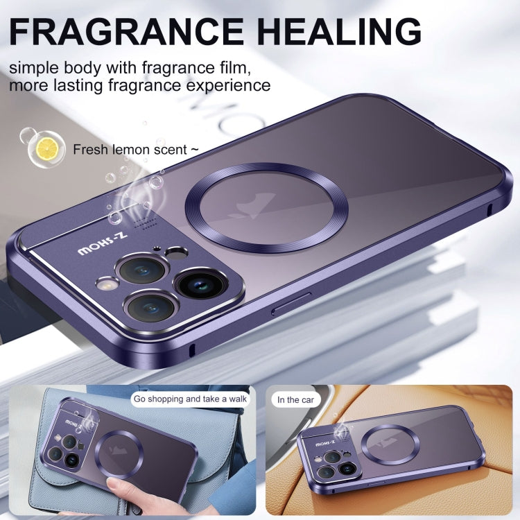 For iPhone 15 Plus Aromatherapy Holder Single-sided MagSafe Magnetic Phone Case(Purple) - iPhone 15 Plus Cases by PMc TechLife | Online Shopping South Africa | PMc TechLife | Buy Now Pay Later Mobicred