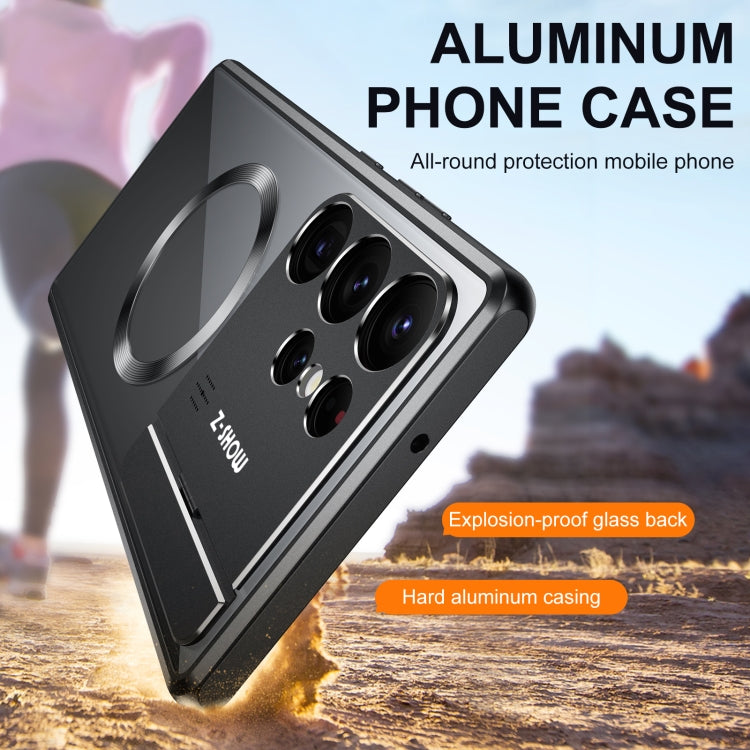 For Samsung Galaxy S23 Ultra 5G Aromatherapy Holder Single-sided MagSafe Magnetic Phone Case(Black) - Galaxy S23 Ultra 5G Cases by PMC TechLife | Online Shopping South Africa | PMC TechLife