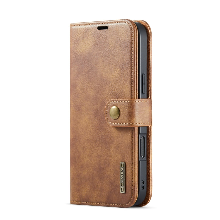For iPhone 16 Pro Max DG.MING Crazy Horse Texture Detachable Magnetic Leather Phone Case(Brown) - free shipping - PMC Jewellery - Order now!