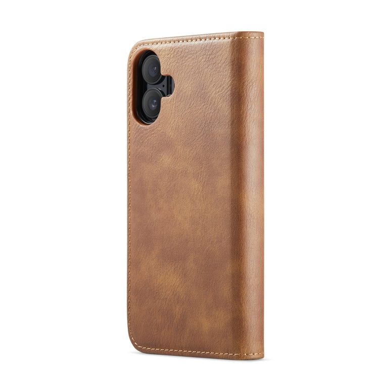 For iPhone 16 Plus DG.MING Crazy Horse Texture Detachable Magnetic Leather Phone Case(Brown) - free shipping - PMC Jewellery - Order now!
