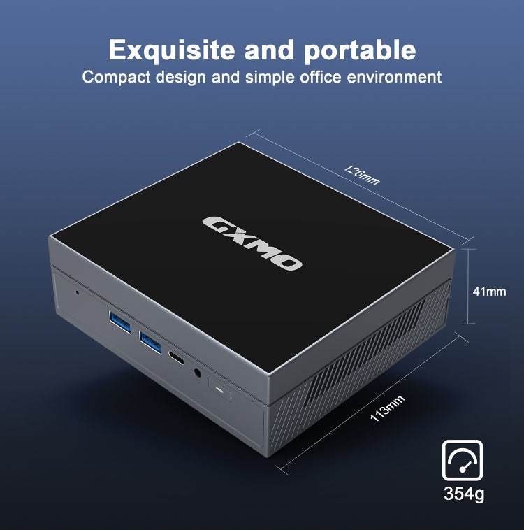GXMO GX55 Windows 11 Intel N5105 Mini PC NVME SSD WiFi Mini Desktop Computer, Specification:16GB+512GB(Black) - free shipping - PMc TechLife - Order now!