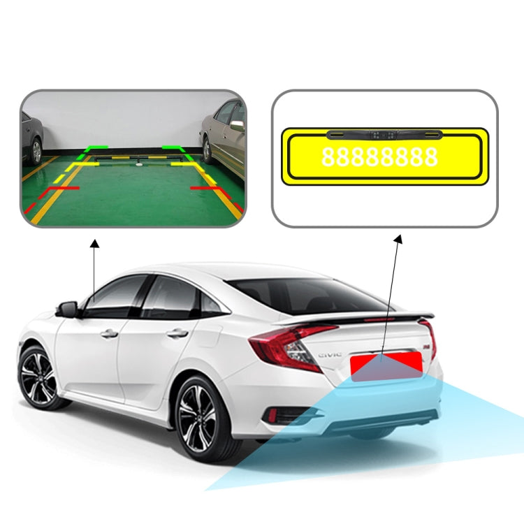 PZ703 413C-W Car Waterproof External Wireless Reversing Image Night Vision Camera + 4.3 inch Rearview Monitor - Rear View Cameras by PMC TechLife | Online Shopping South Africa | PMC TechLife | Buy Now Pay Later Mobicred