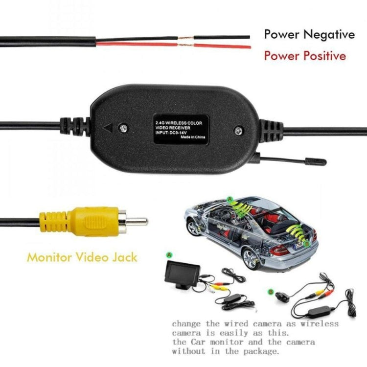 PZ703 413C-W Car Waterproof External Wireless Reversing Image Night Vision Camera + 4.3 inch Rearview Monitor - Rear View Cameras by PMC TechLife | Online Shopping South Africa | PMC TechLife | Buy Now Pay Later Mobicred
